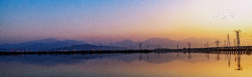 《畫(huà)意寫(xiě)潼湖》《夕陽(yáng)下的菜花田》-潼湖鎮(zhèn)
