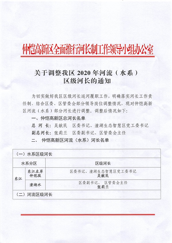 關(guān)于調(diào)整仲愷高新區(qū)總河長(zhǎng)及河流（水系）河長(zhǎng)的通知_頁面_1.jpg